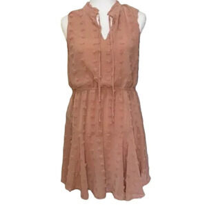 NWT Blu Pepper Blush Pink Mini Dress with Dot Detail - size Medium